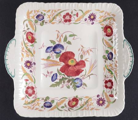 Cornflower Square Handled Cake Plate
