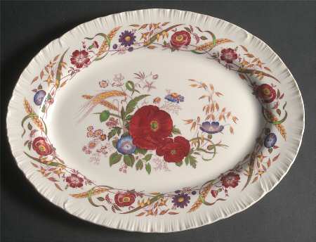 Cornflower 14" Oval Serving Platter