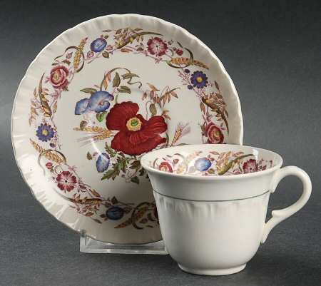 Cornflower Flat Demitasse Cup & Saucer Set