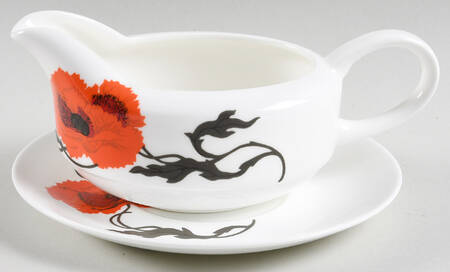 Cornpoppy (Susie Cooper) Gravy Boat & Underplate
