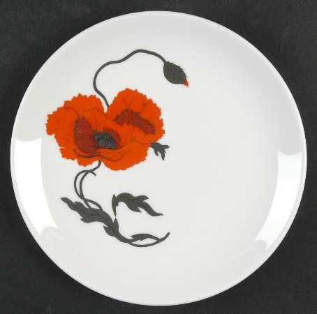Cornpoppy (Susie Cooper) Bread & Butter Plate
