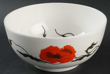 Cornpoppy (Susie Cooper) 8" Salad Serving Bowl
