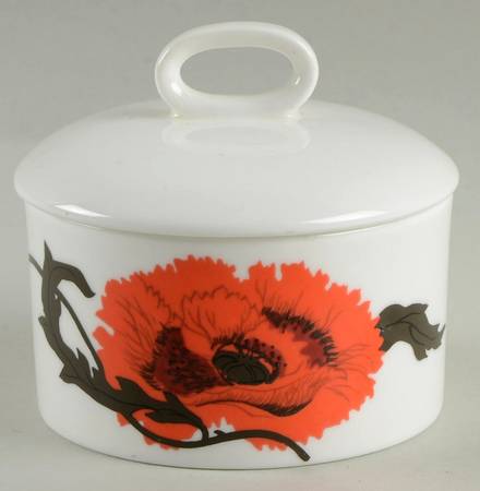 Cornpoppy (Susie Cooper) Mini Sugar Bowl & Lid
