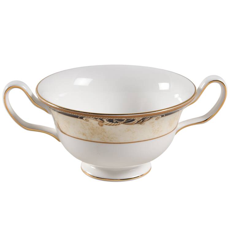 Cornucopia Footed Cream Soup Bowl