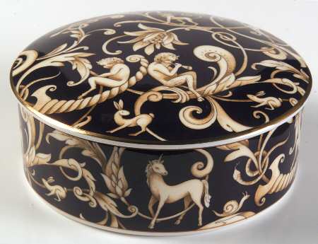 Cornucopia 5" Round Box & Lid
