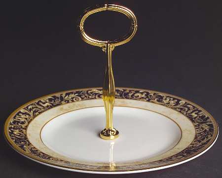 Cornucopia Round Serving Plate with Handle (SP)