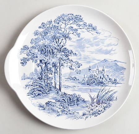 Countryside Blue Snack Plate
