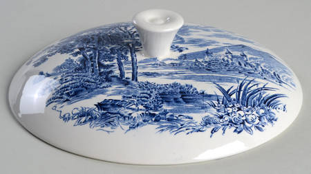 Countryside Blue Lid for Round Vegetable