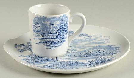 Countryside Blue Snack Plate & Cup Set by Wedgwood