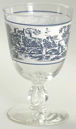 Countryside Blue Glassware Goblet