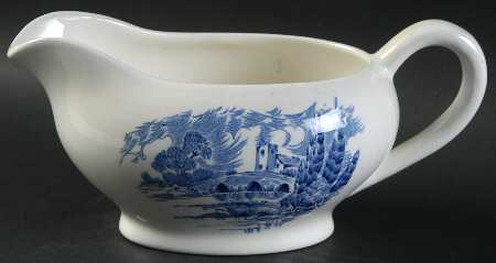 Countryside Blue Gravy Boat