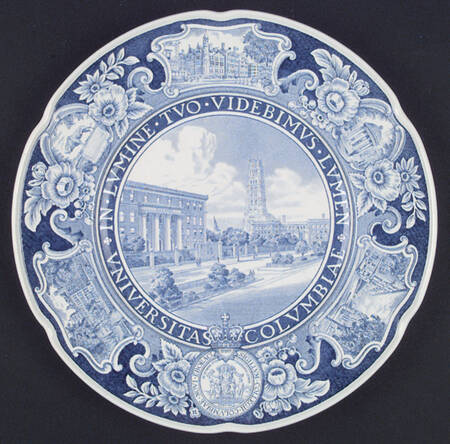 Columbia University Blue Dinner Plate
