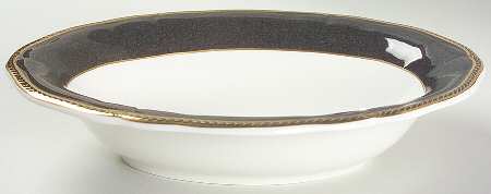 Crown Ebony 9" Oval Vegetable Bowl