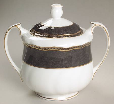 Crown Ebony Sugar Bowl & Lid