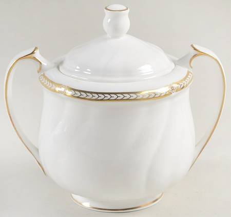 Crown Gold (England) Sugar Bowl & Lid