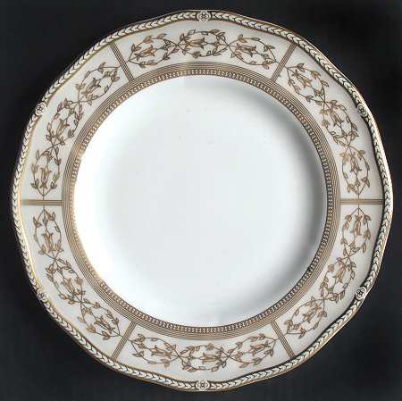 Crown Gold (England) Accent Luncheon Plate