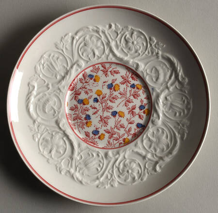 Crimson Pompadour Saucer for Cream Soup Bowl