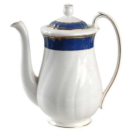 Crown Sapphire (England) Coffee Pot & Lid