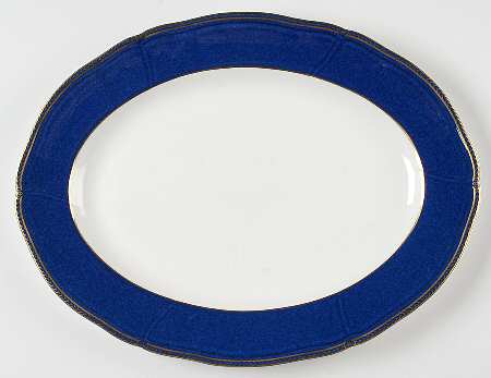 Crown Sapphire (England) 15" Oval Serving Platter
