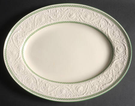 Curzon Bead 16" Oval Serving Platter