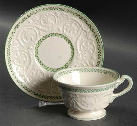 Curzon Bead Footed Cup & Saucer Set