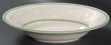 Curzon Bead 10" Oval Vegetable Bowl