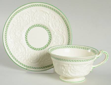 Curzon Bead Footed Cup & Saucer Set