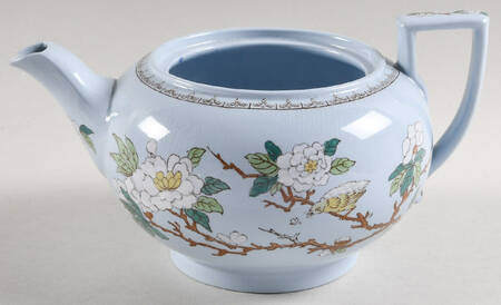 Cuckoo Blue (No Trim) Teapot No Lid