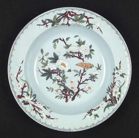 Cuckoo Blue (No Trim) Rim Soup Bowl