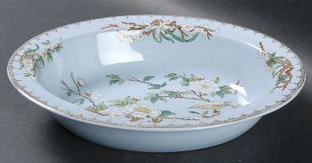 Cuckoo Blue (No Trim) 8" Oval Vegetable Bowl
