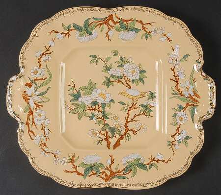 Cuckoo Square Handled Cake Plate
