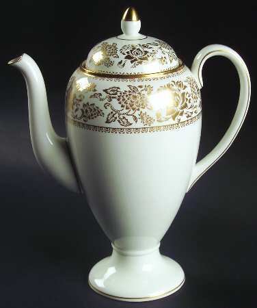 Damask Gold Coffee Pot & Lid