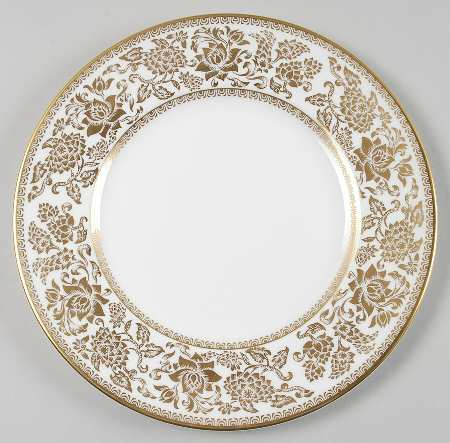 Damask Gold Luncheon Plate