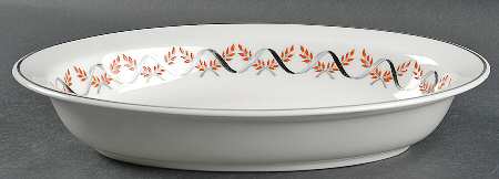 Dartmouth (Ribbon on Rim) 10" Oval Vegetable Bowl
