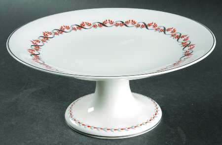 Dartmouth (Ribbon on Rim) 9" Diameter Pedestal Cake Stand