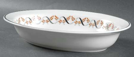 Dartmouth (Ribbon on Rim) 10" Oval Vegetable Bowl