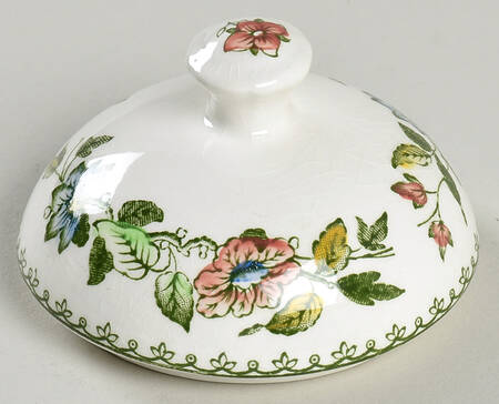 Davenport Green Multicolor Lid for Sugar Bowl