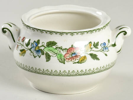 Davenport Green Multicolor Sugar Bowl No Lid