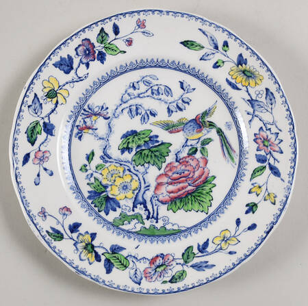 Davenport Blue Multicolor Salad Plate