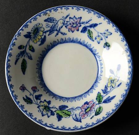 Davenport Blue Multicolor Saucer for Demitasse Cup