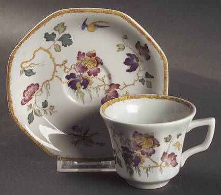 Devon Rose Flat Demitasse Cup & Saucer Set