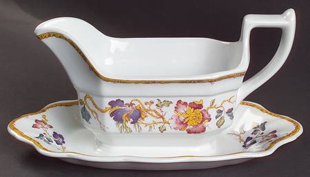 Devon Rose Gravy Boat with Attached Underplate