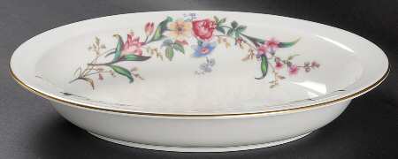 Devon Sprays 9" Oval Vegetable Bowl
