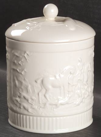 Devonshire (Off White) Biscuit Barrel & Lid