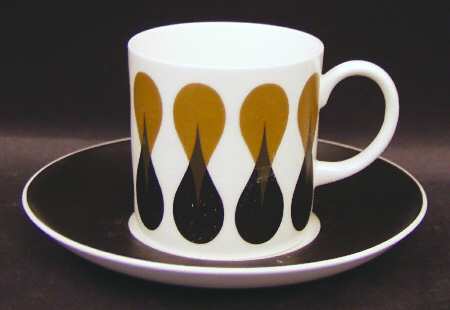 Diablo Can Shape Demitasse Cup and Saucer Set