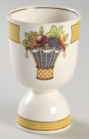 Directoire (Yellow Band, Smooth) Double Egg Cup
