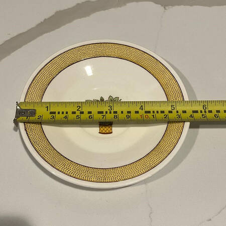 Directoire (Yellow Band, Smooth) Saucer for Footed Cup