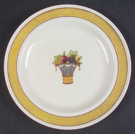Directoire (Yellow Band, Smooth) Salad Plate