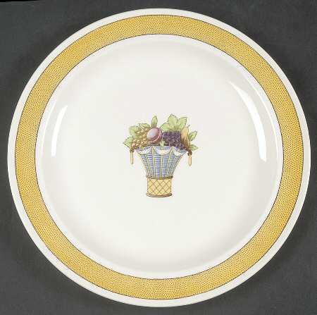 Directoire (Yellow Band, Smooth) Luncheon Plate