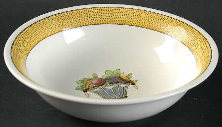 Directoire (Yellow Band, Smooth) Coupe Cereal Bowl